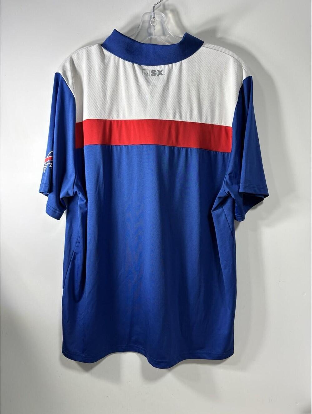 Men's Buffalo Bills MSX by Michael Strahan Color Block Performance Polo XL - Picture 8 of 15